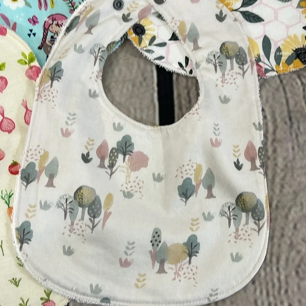 Designer handcrafted cotton Terry bib